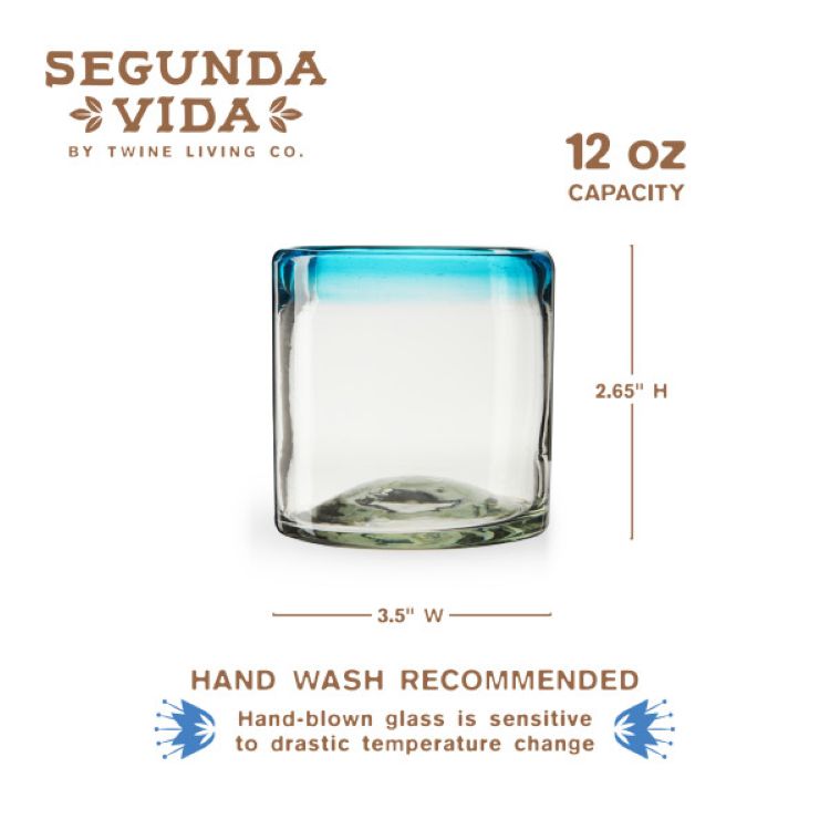 Twine Living® Primavera Recycled Short Tumbler, set of 2 1
