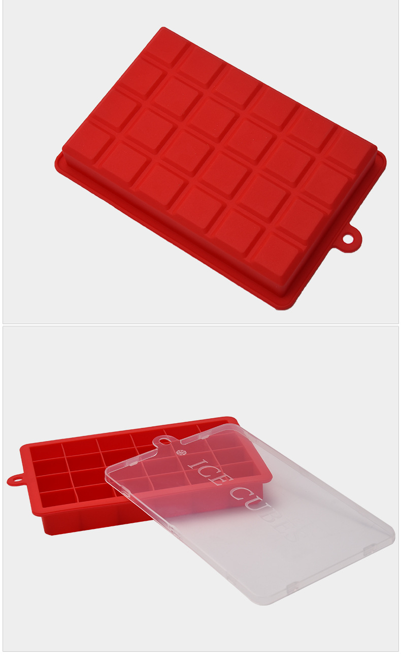 24 Compartment Silicone Ice Tray / Lid 12