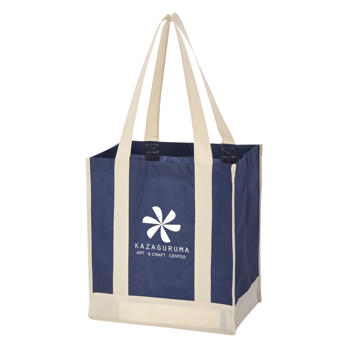 Non-Woven Two-Tone Shopper Tote Bag 5