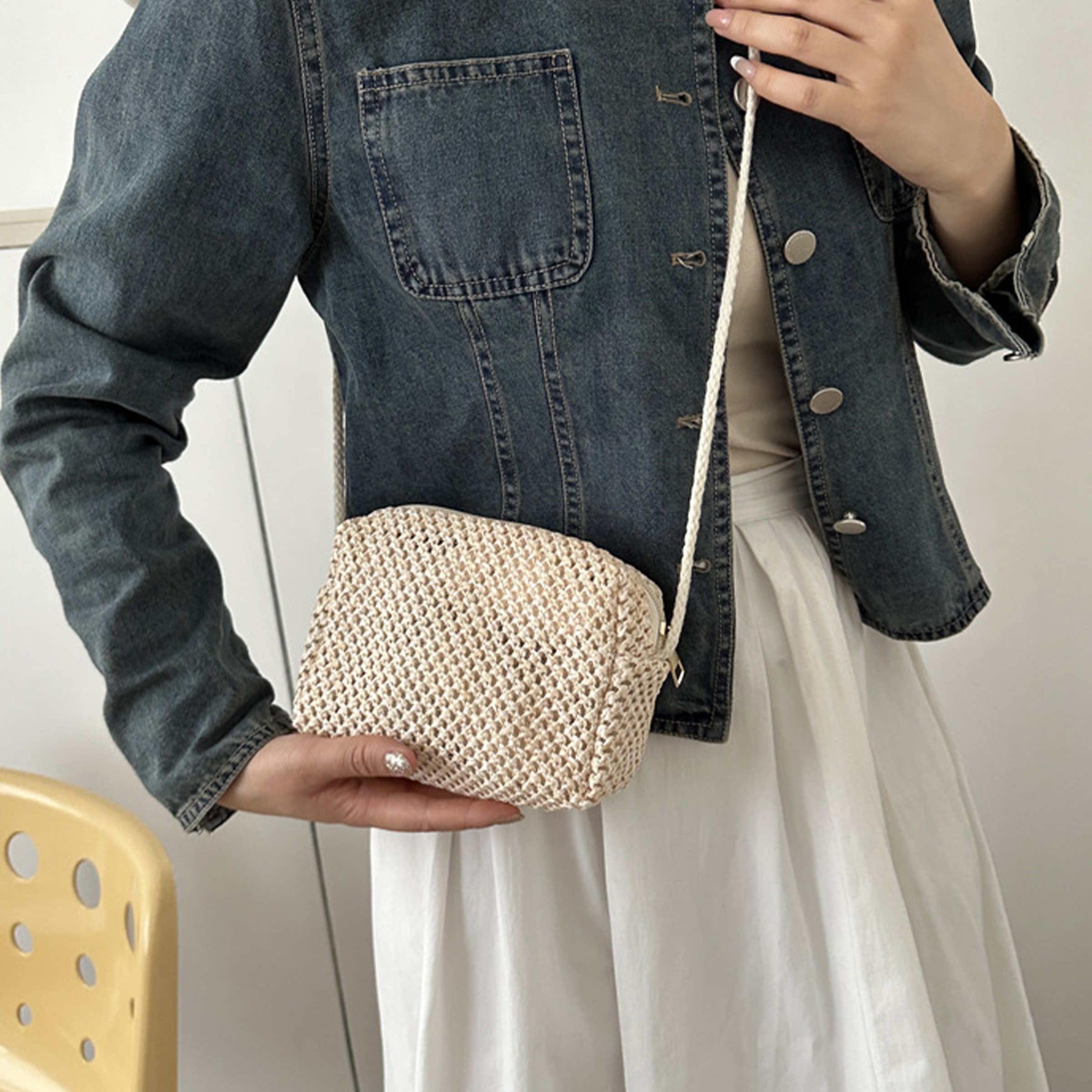 Straw Hand Woven Crossbody Bag 6
