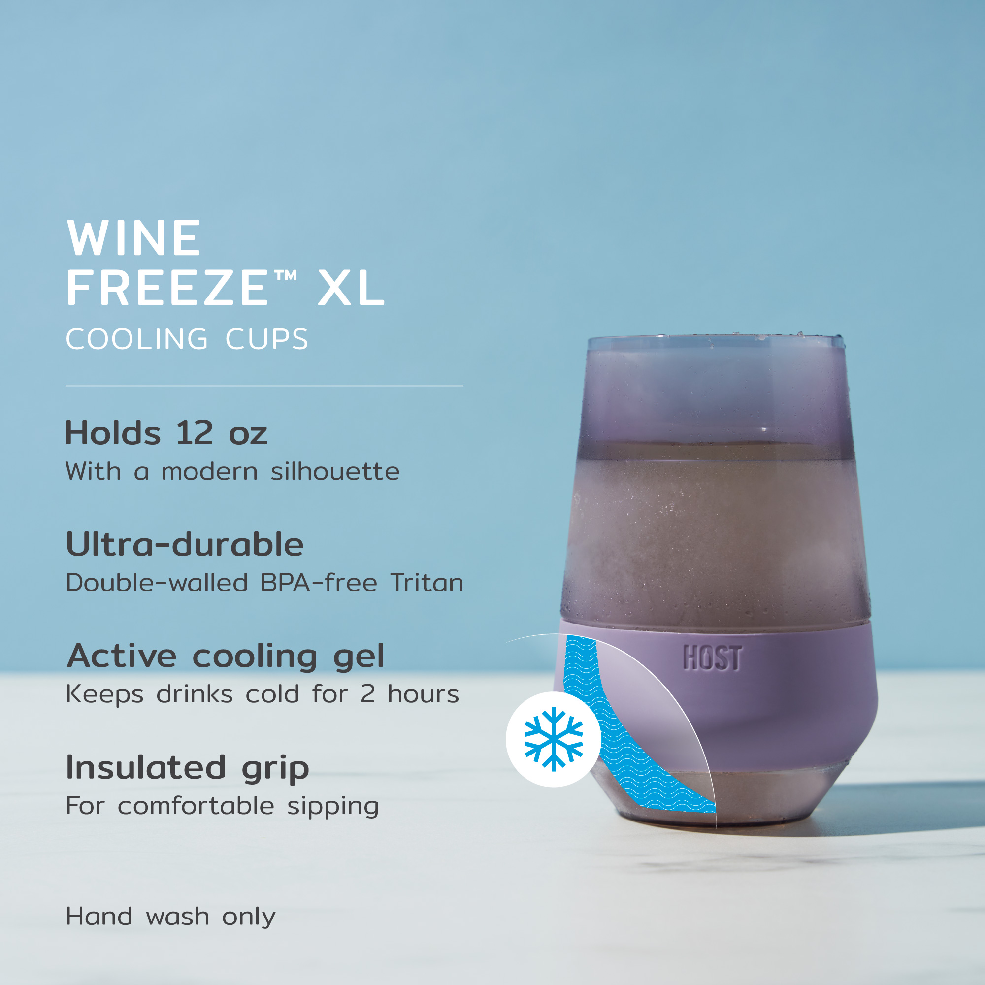 HOST® Tinted Wine FREEZE™ XL Cup, set of 2 18