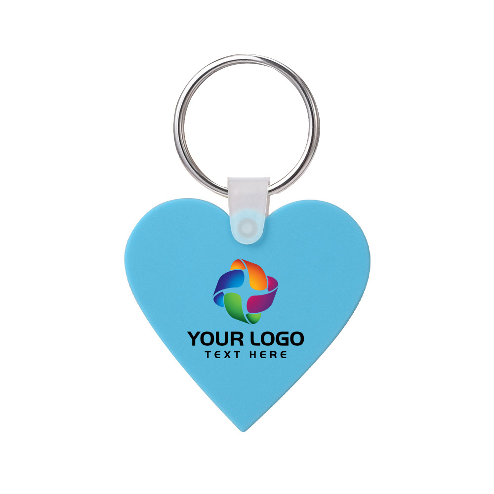 Custom Heart Shaped Silicone Key Tag 21