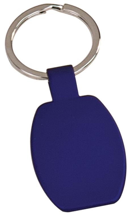 Blue Laser Engraved Metal Key Tag 1