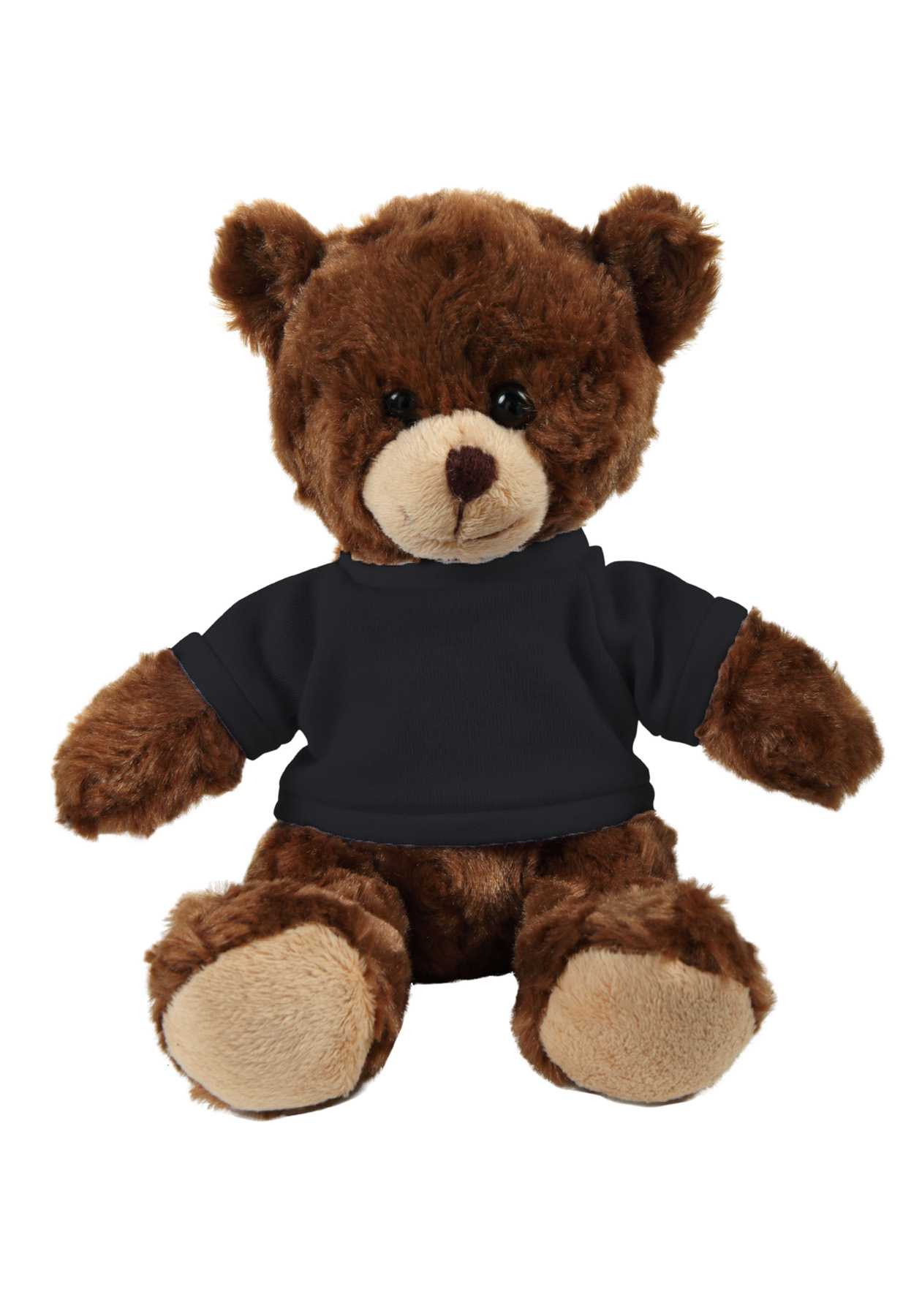 soft plush  Chocolate Curly Sitting Bear with t-shirt 15