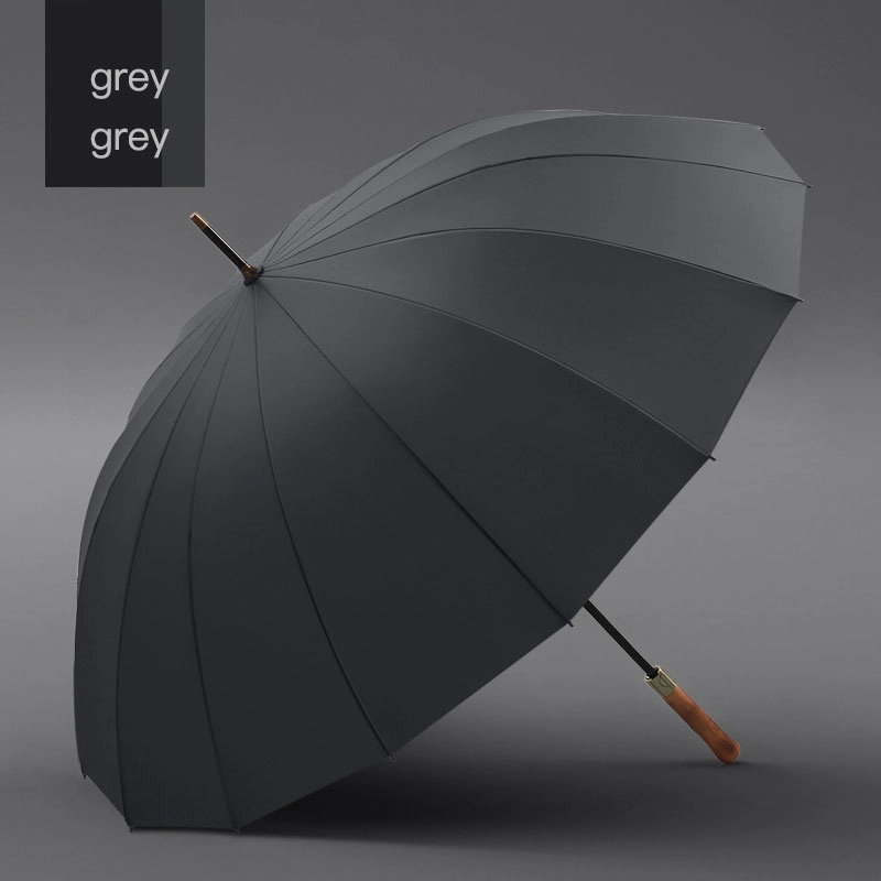 Custom 16-bone Umbrella with wood handle 6