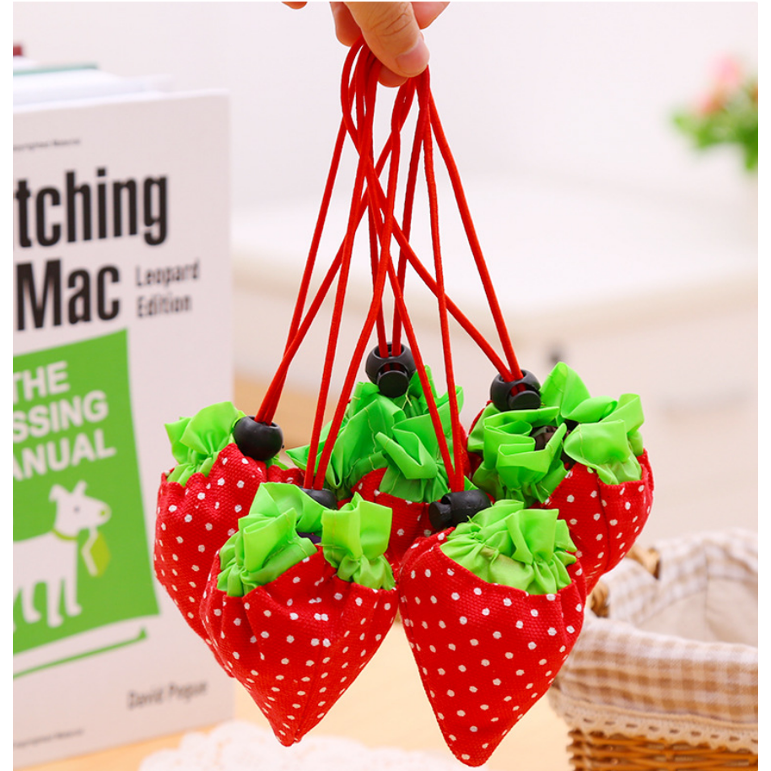 Foldable Strawberry Tote Bag 5
