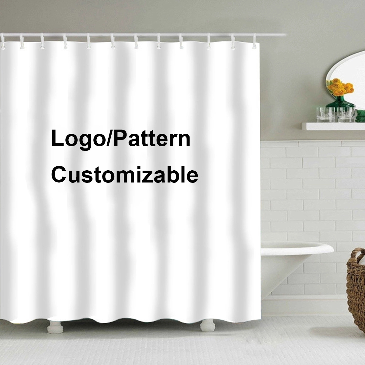 Waterproof Fabric Shower Curtain 3