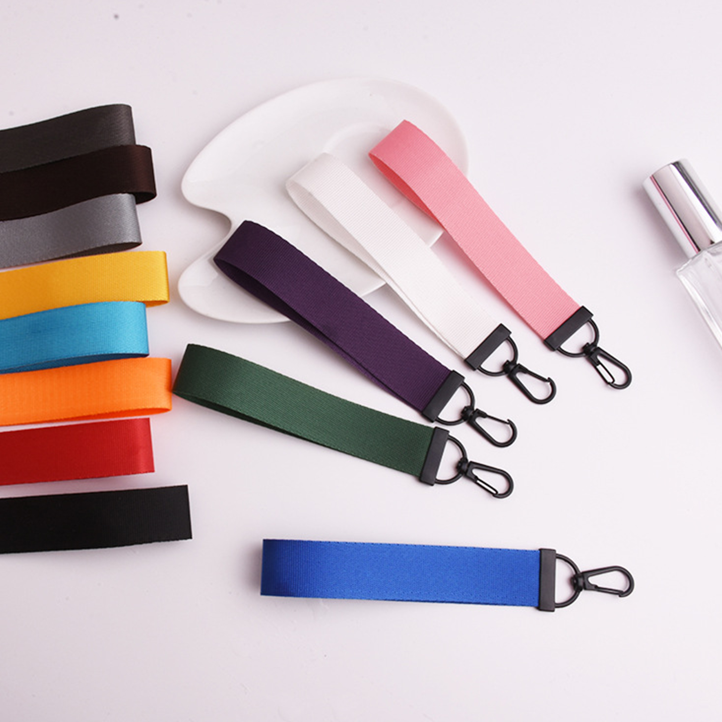 Nylon Personalized Creative Solid Color Keychain 11