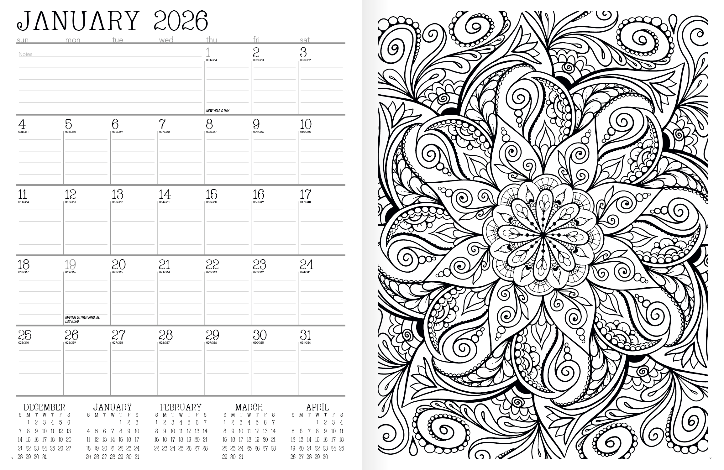 Good Value™ Adult Coloring Book Planner 6