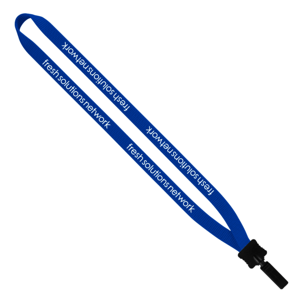 1/2" Smooth Nylon Lanyard with Plastic Clamshell & Bulldog Clip 7