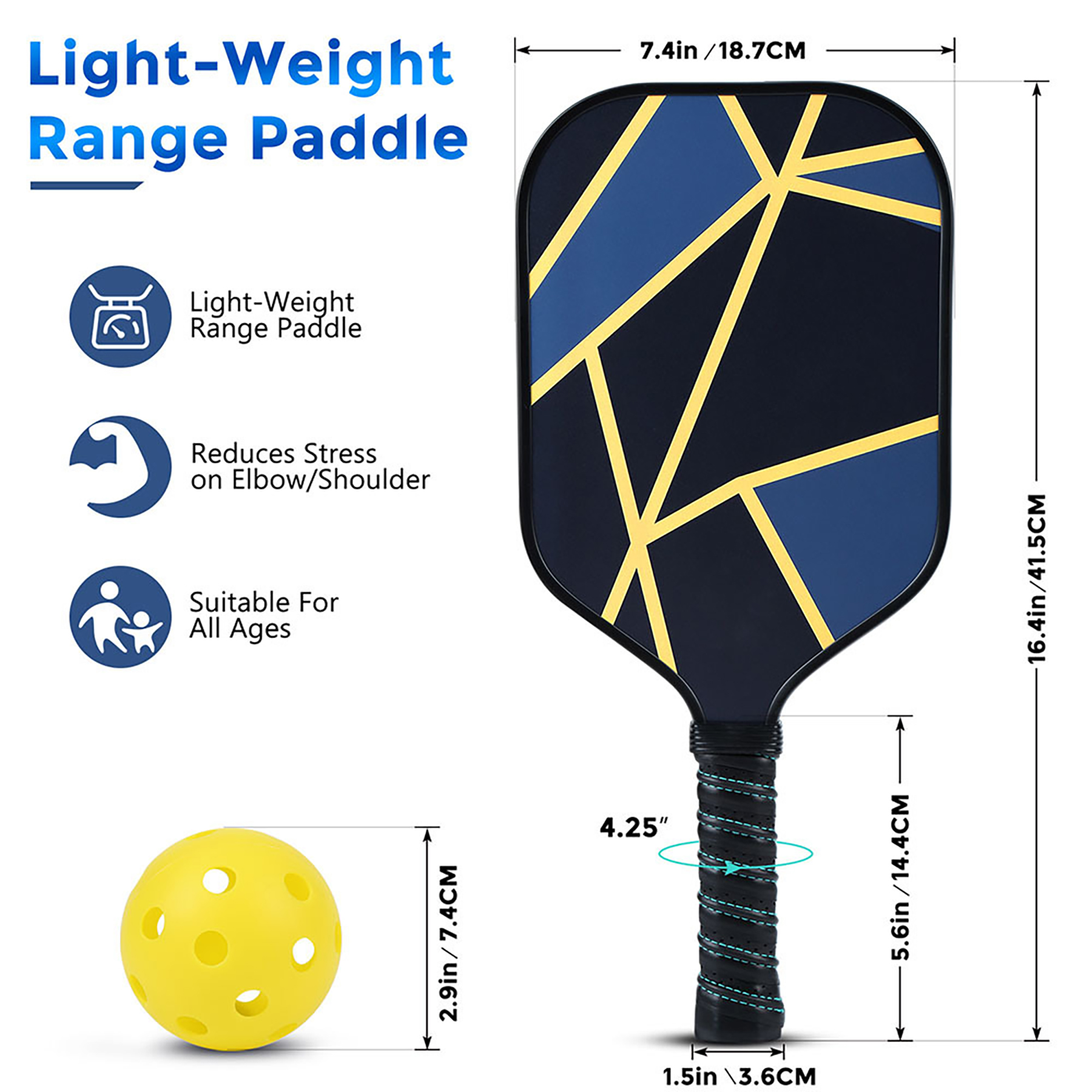 Pickleball Paddle Set for 2 Players 2