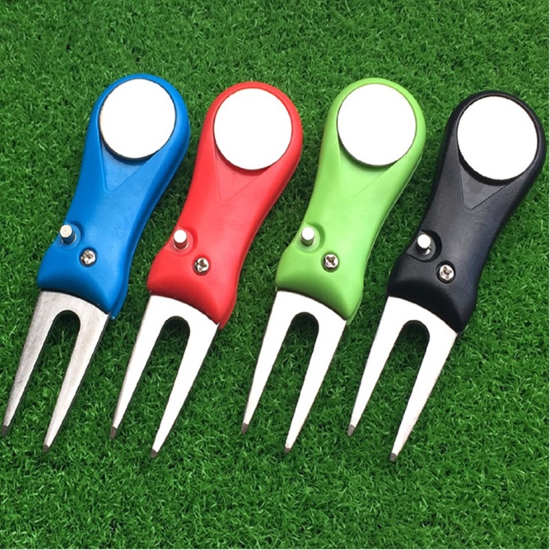 Golf Divot Repair Tool Foldable Stainless Steel Switchblade 3