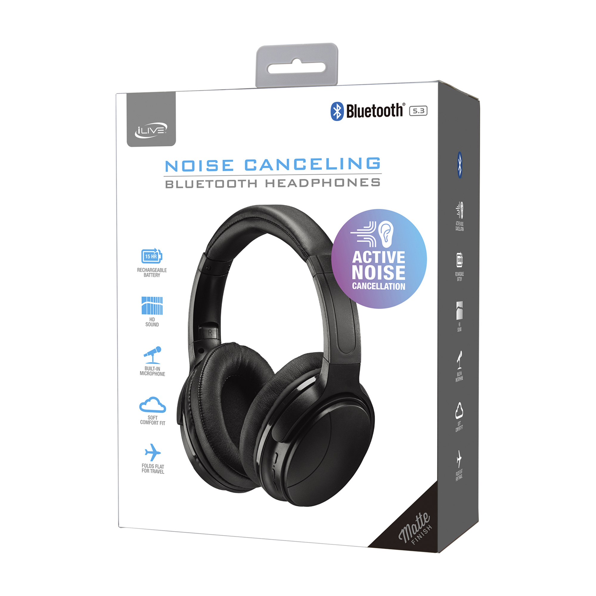 iLive™ Active Noise Cancellation Bluetooth Headphones 1