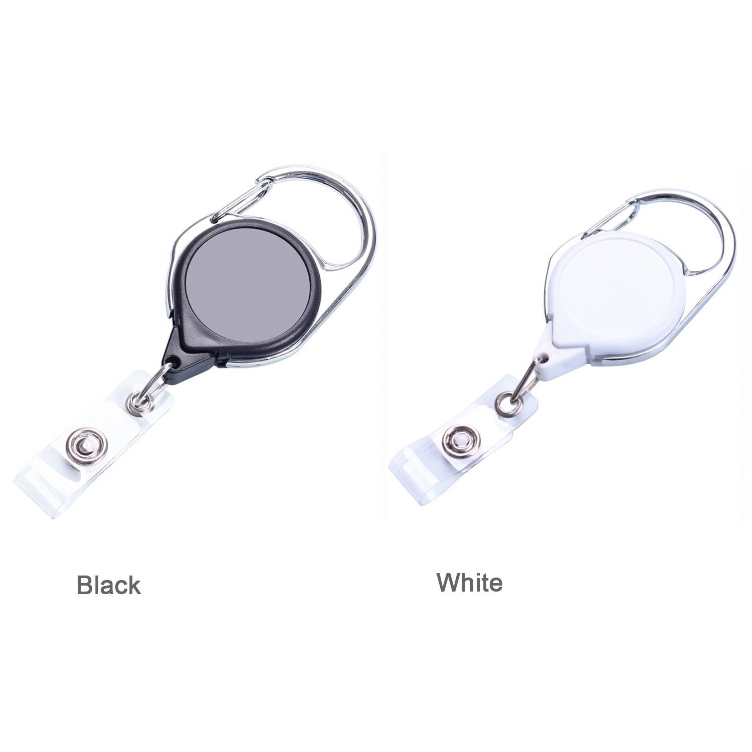 Economy Round Translucent Badge Reelswith Swivel Belt Clip 6