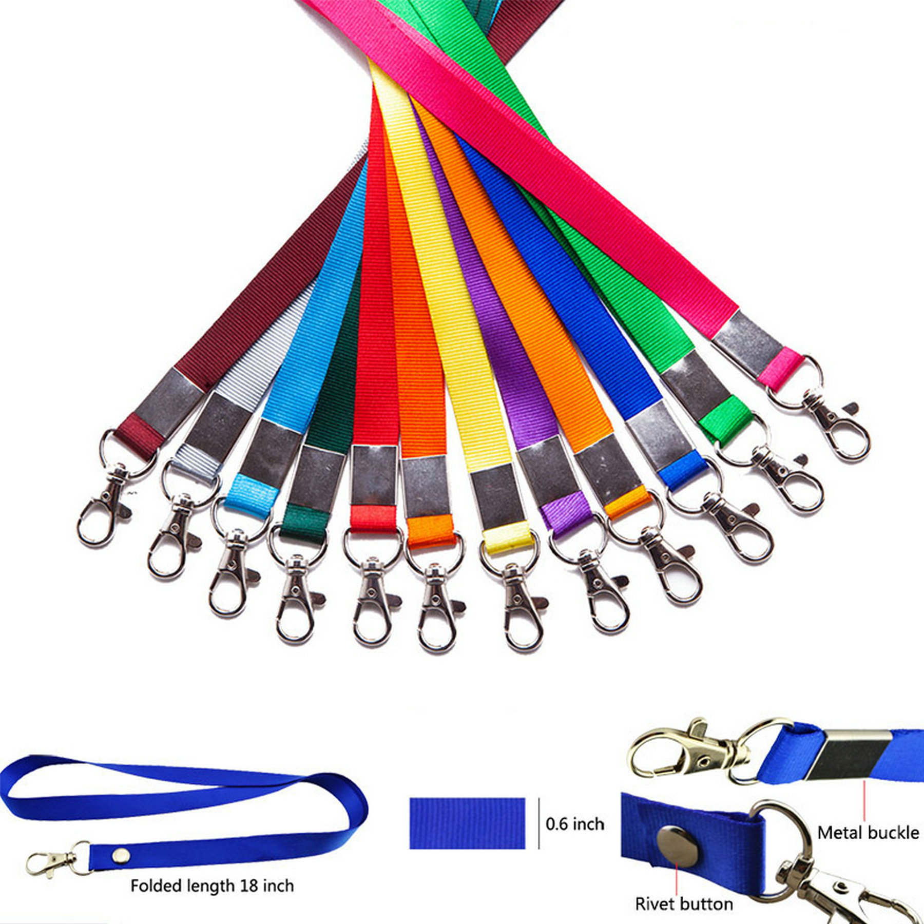 6/10"w Full Color Polyester Lanyard 1