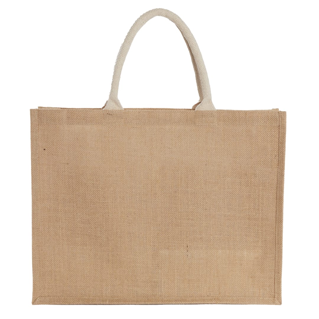 Jute Shopper Tote with Recycled Cotton Pocket, custom tote bag with logo imprint 74