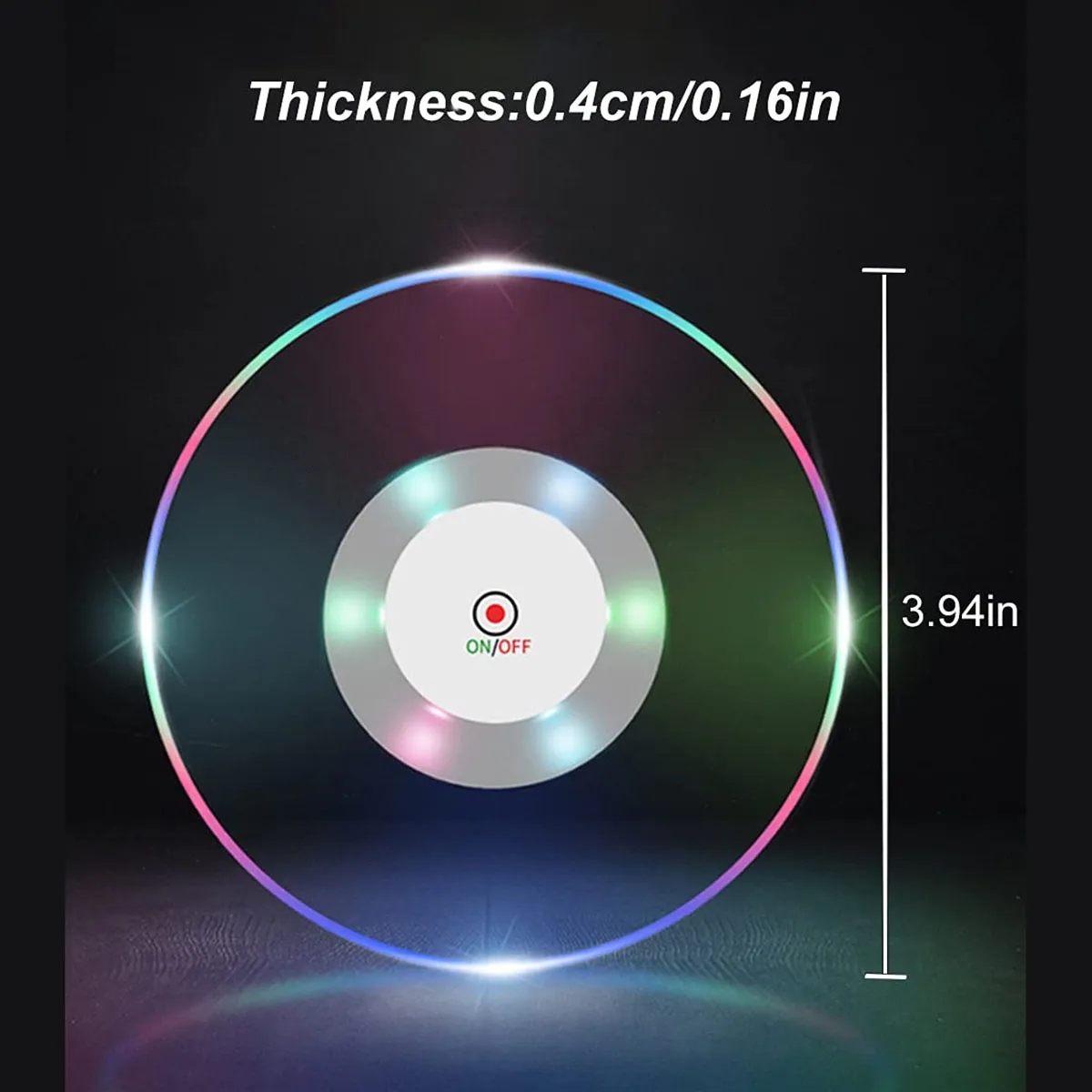 Colorful Luminous LED Cocktail Coaster 5