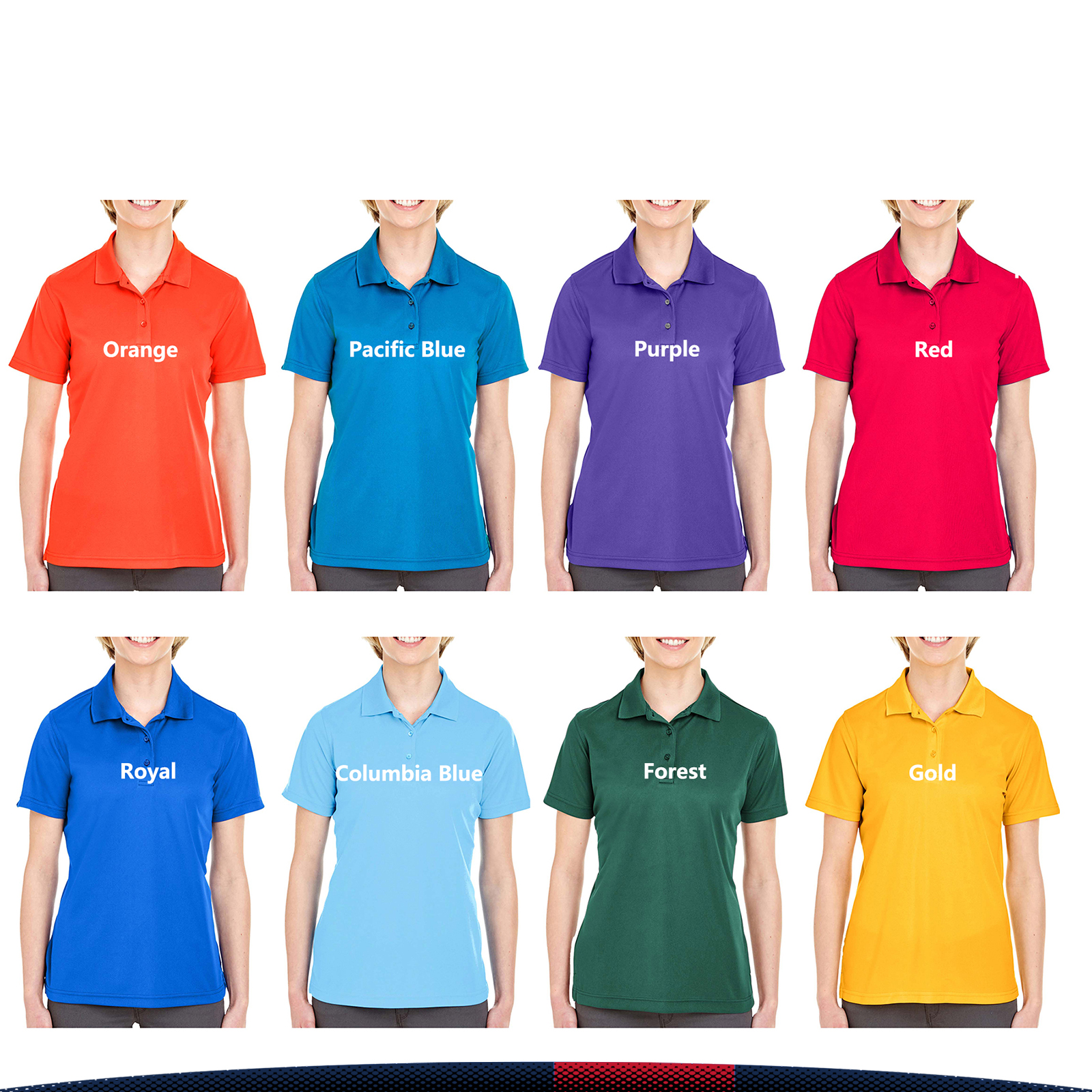Ultra Club® 4.4oz Ladies' Sports Polo Shirts 6