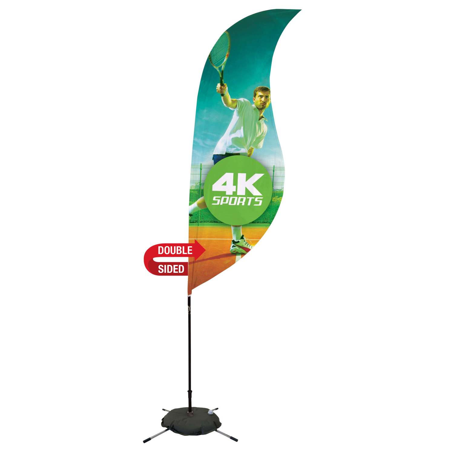 9' Streamline Sabre Sail Sign Kit (Double-Sided with Scissor Base) 5
