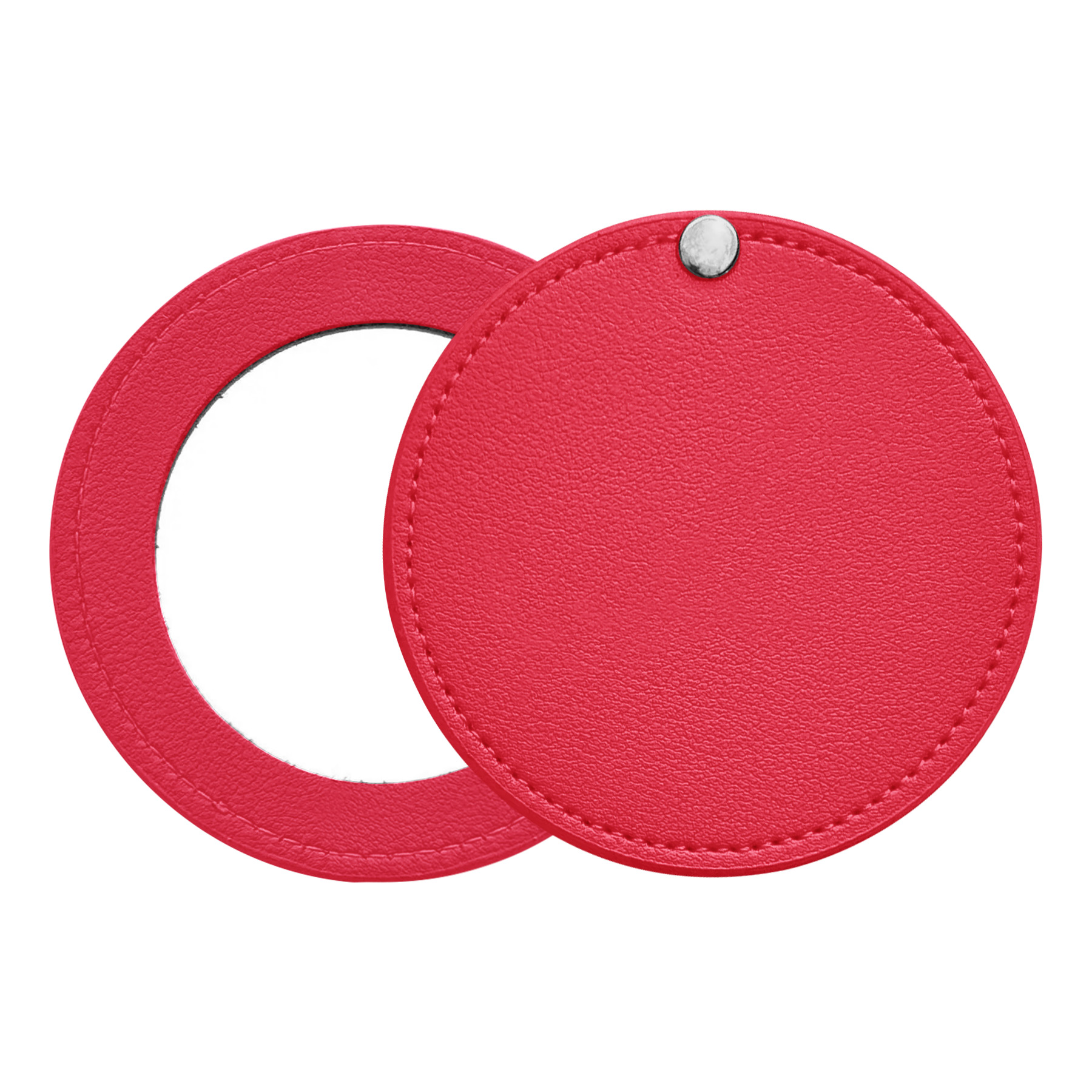 Mini Portable Round PU Makeup Mirror 11
