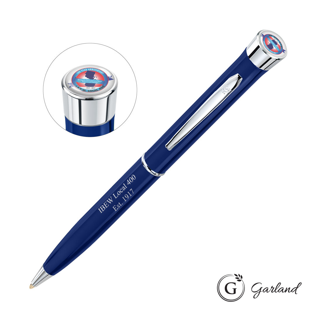 Garland® Color Custom Twist Ballpoint Pen - Chrome Accent 16