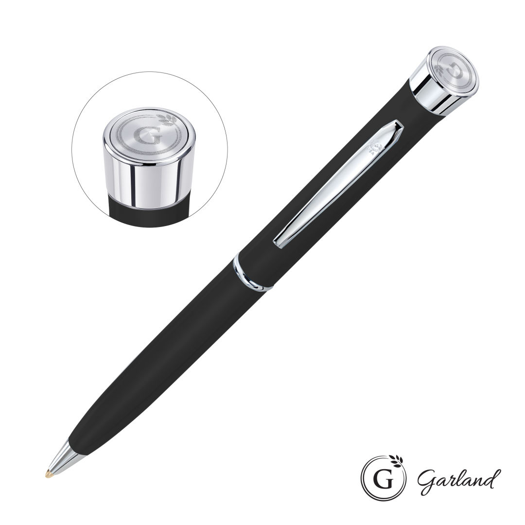 Garland® Color Matte Emblem Twist Ballpoint Pen - Chrome 16