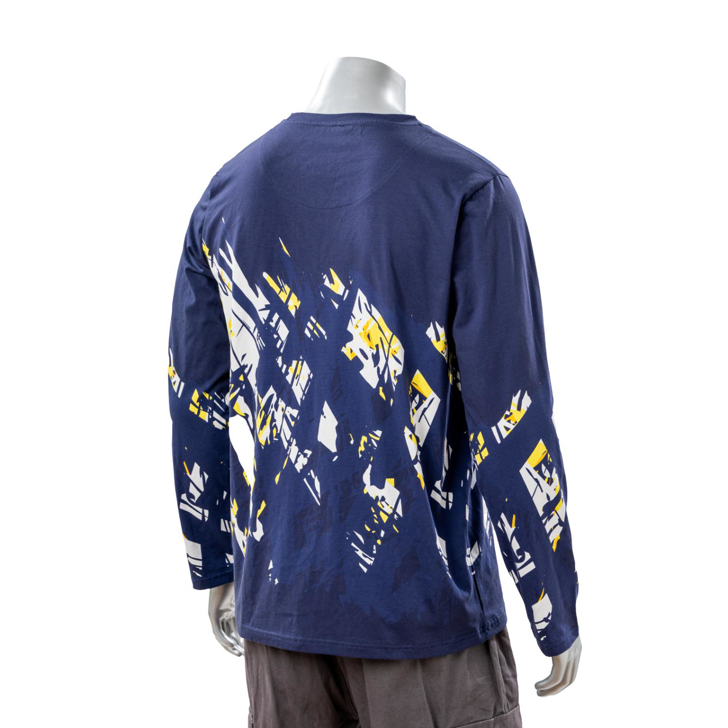 100% Cotton Full Color Reactive Digital Print Men's Long Sleeve T-Shirt - 5.3 oz 2