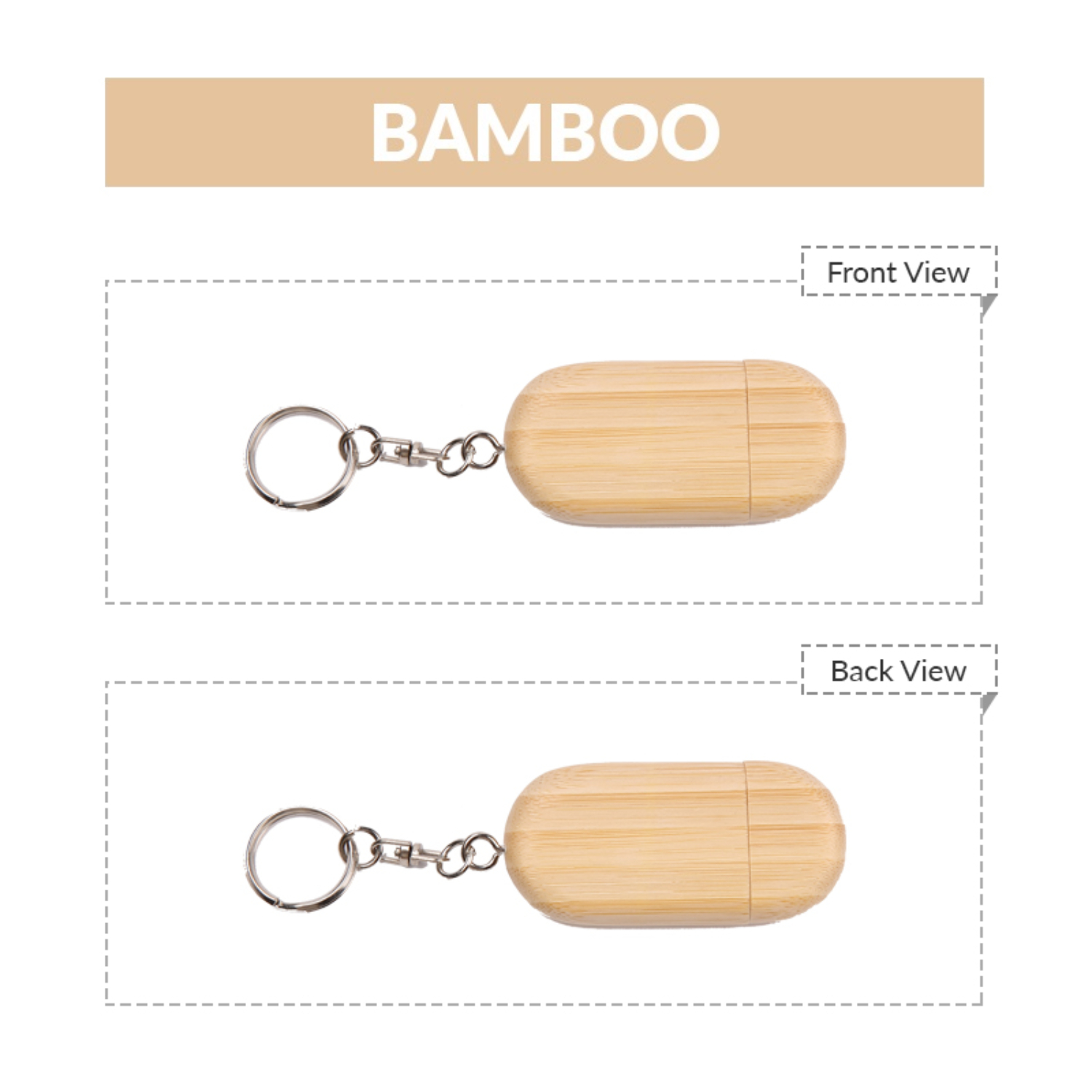 Wooden Racetrack USB Flash Drive with Keyring 4