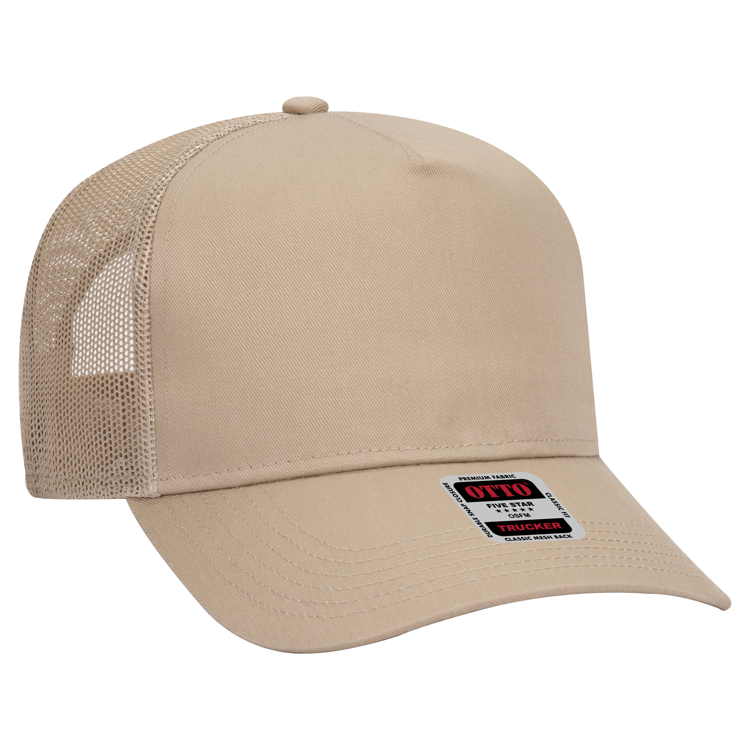 OTTO CAP® 5 Panel Mid Profile Mesh Back Trucker Hat 70