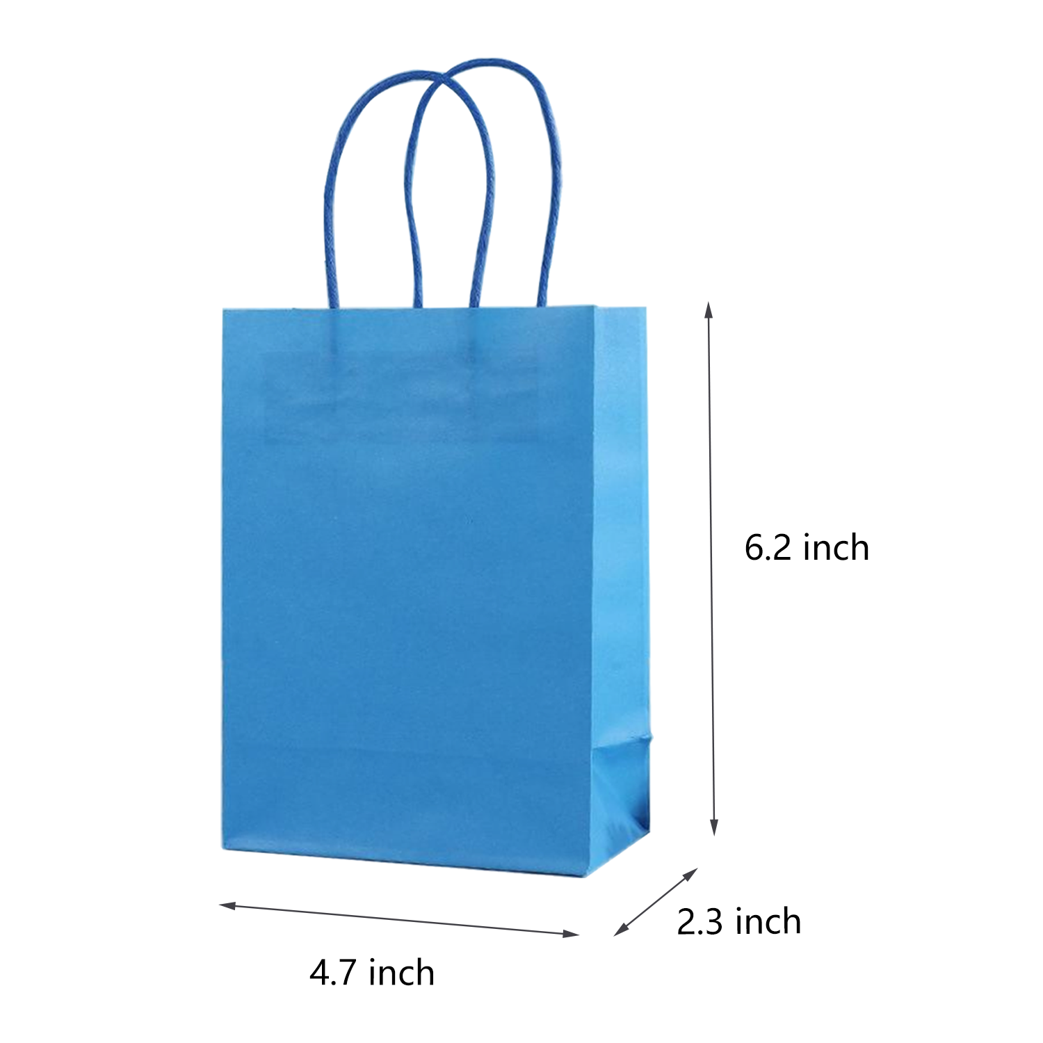 Foldable reusable rainbow colors kraft paper bag w/ Handle 7