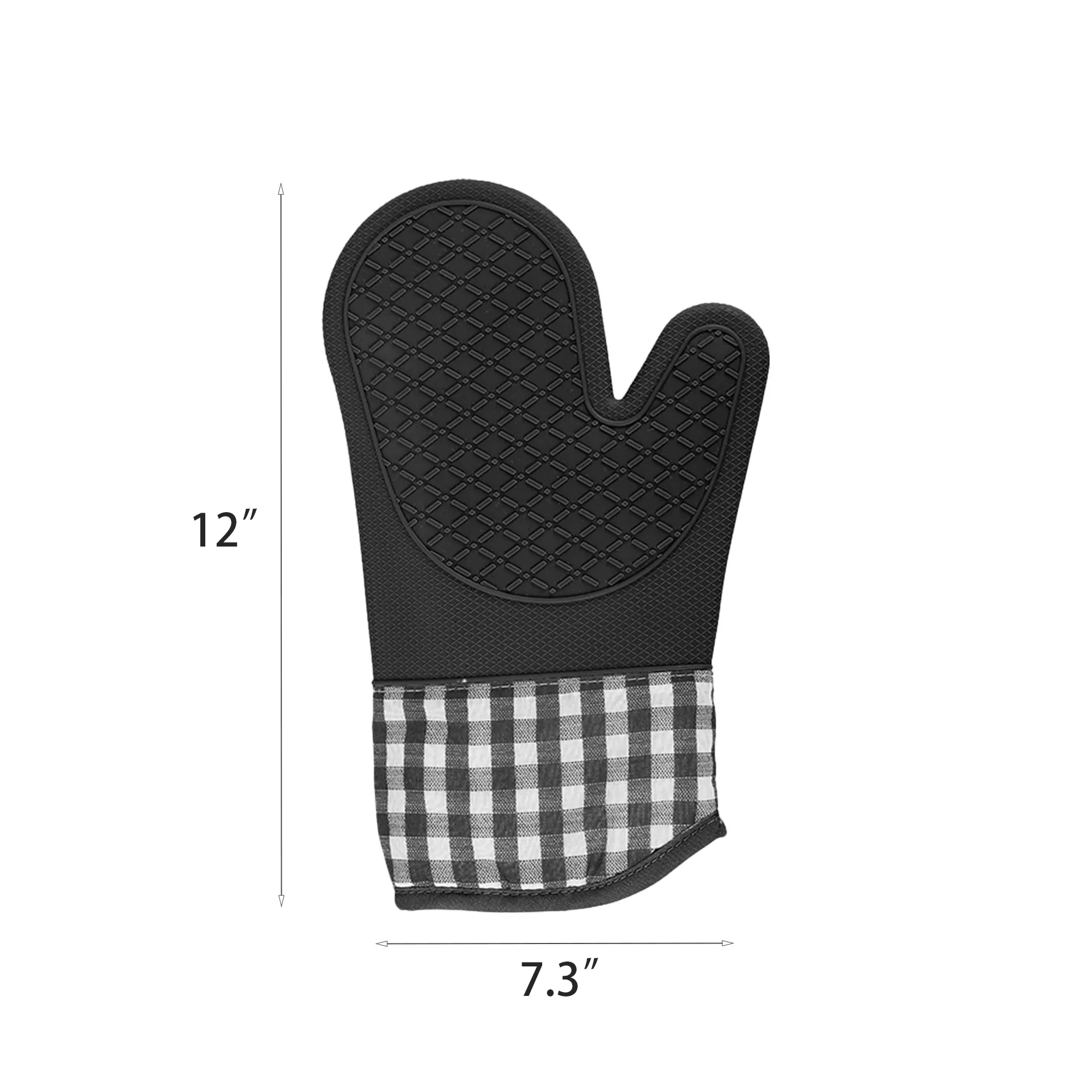 Checkered Silicone Oven Mitt 8