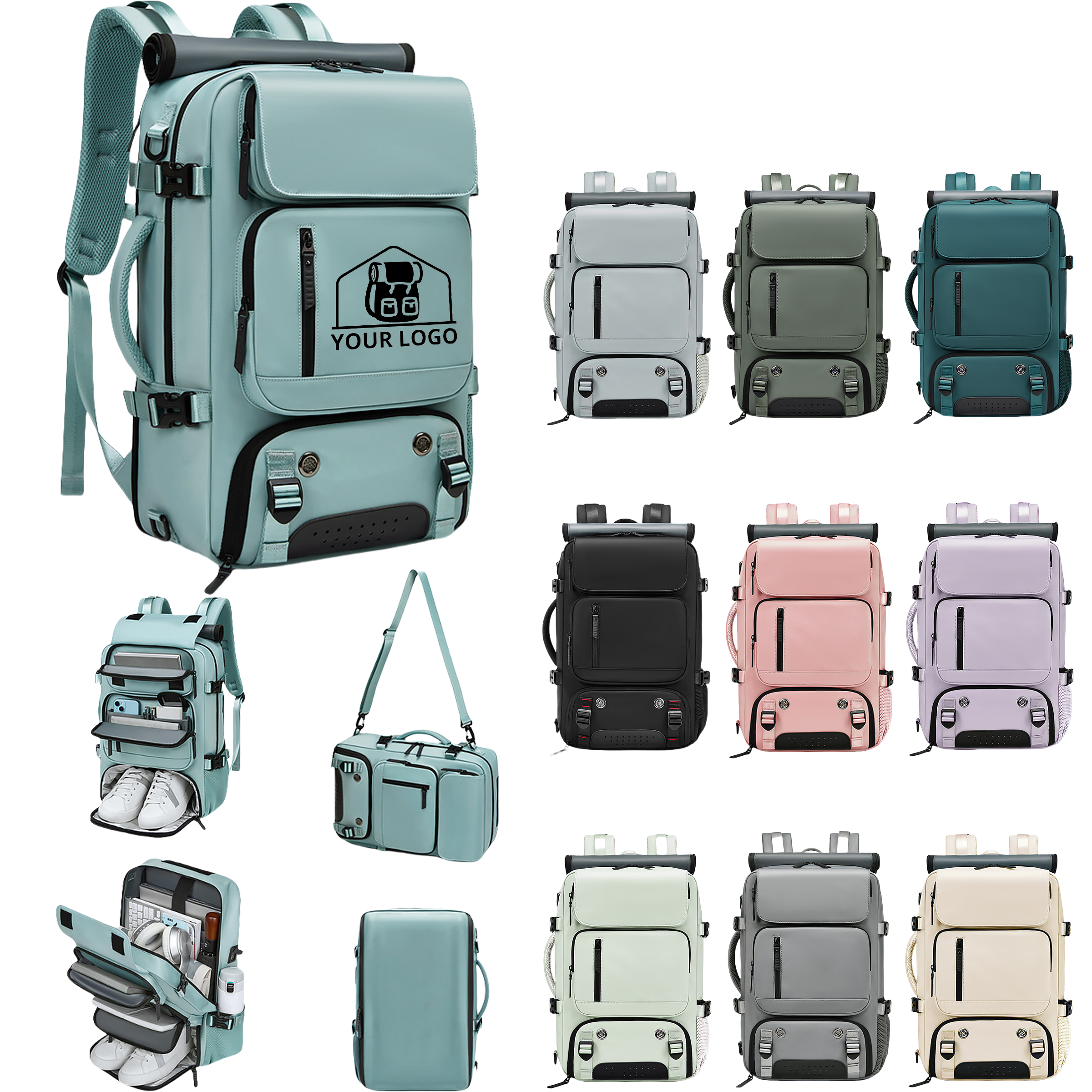 Large Multifunction Travel Laptop Backpack 2