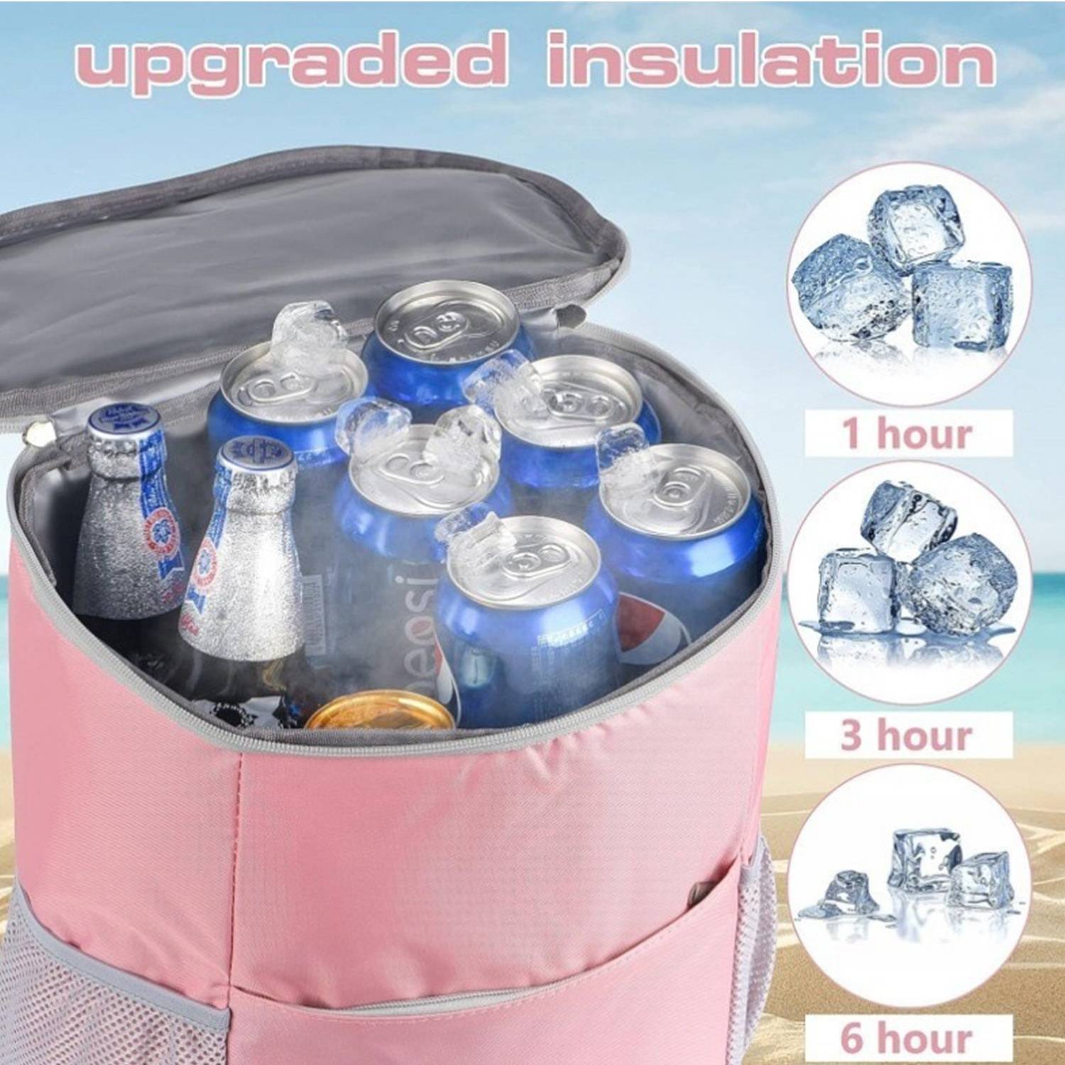 Double-shoulder cooler insulated bag 1