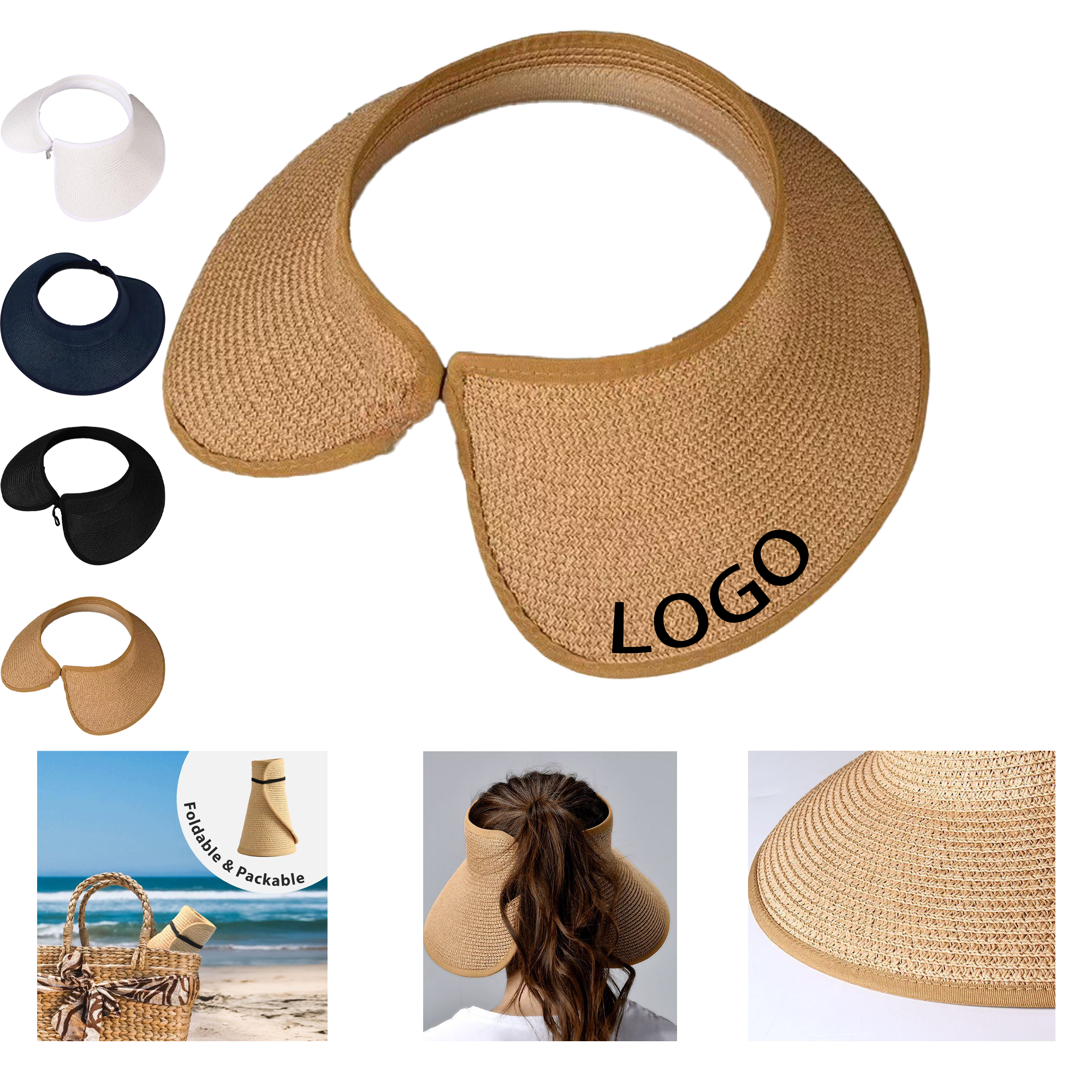 Open-Top Oversized Sun Hat Ponytail Design 2