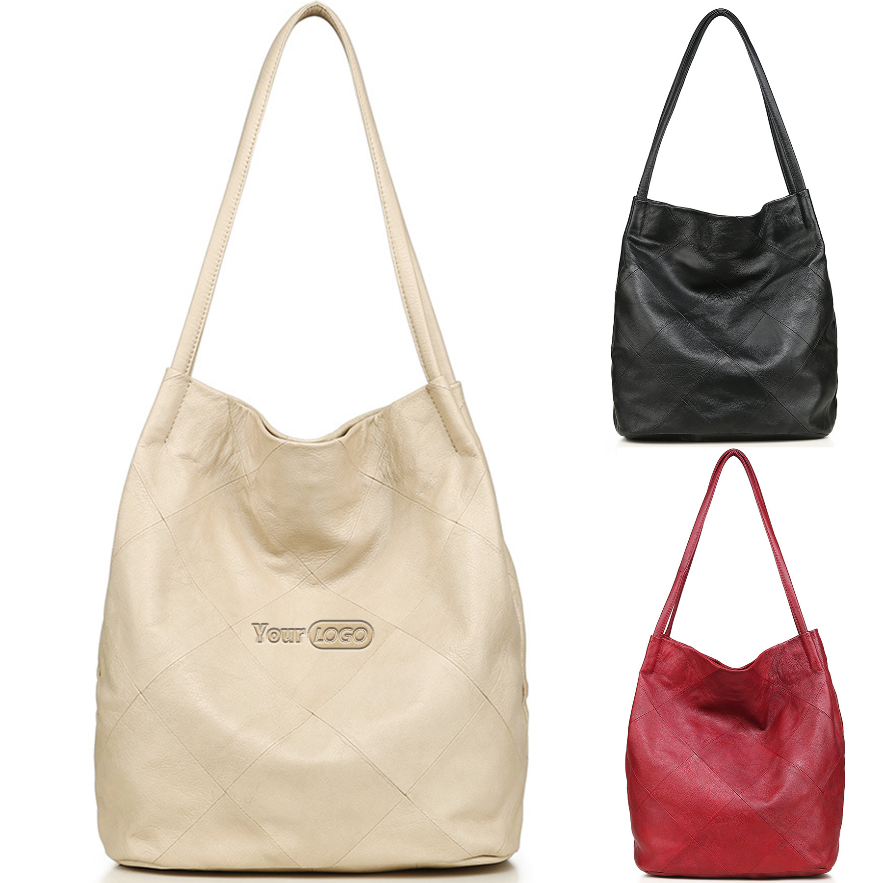 Genuine Leather Bucket Bags for Women 6