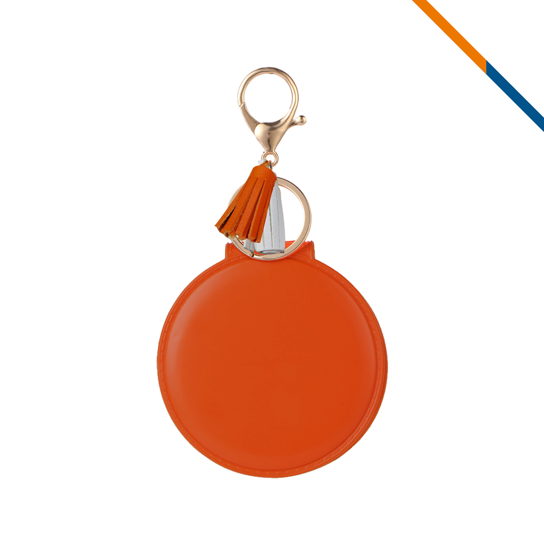 KeyGlow PU Leather Keychain Compact Mirror 10