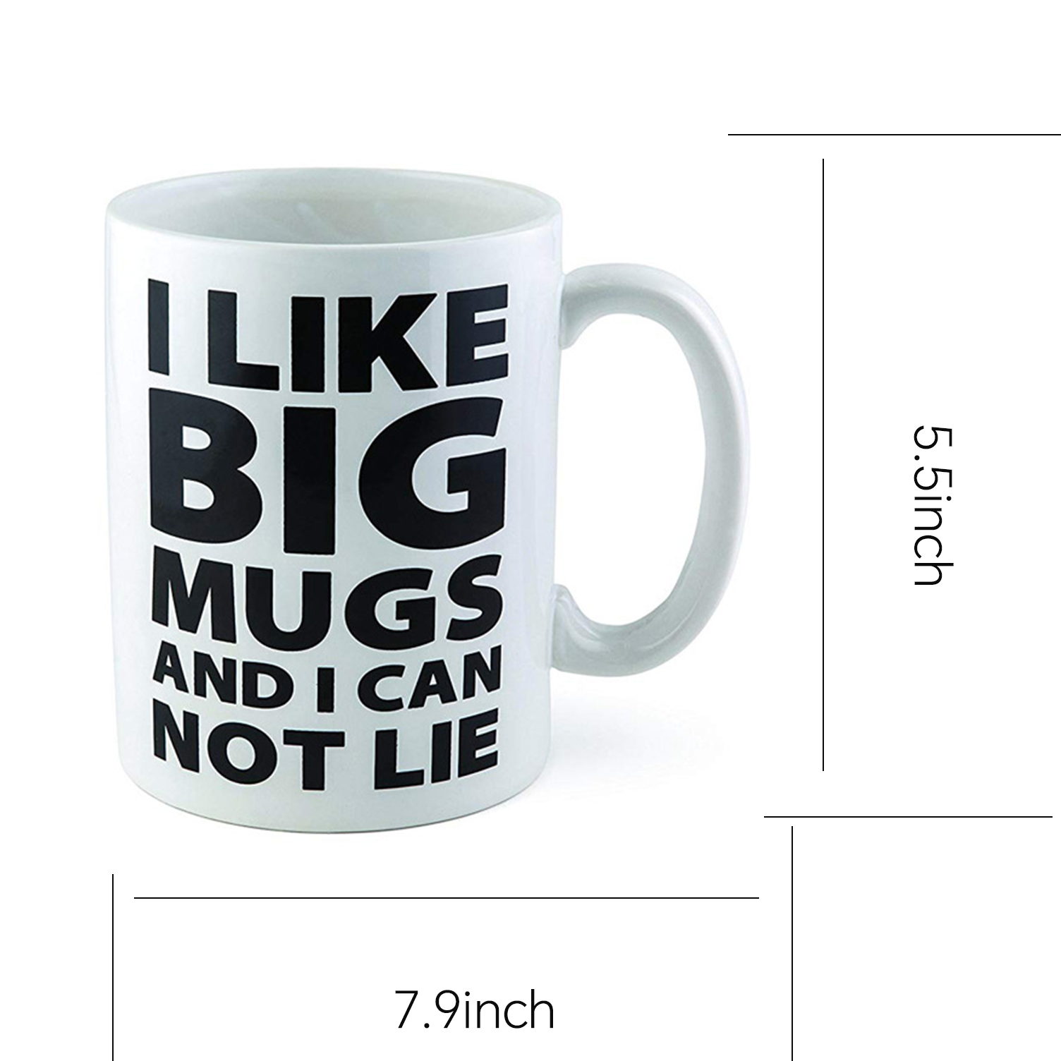 64oz Wide Mouth Ceramic Mug w/ Handle 9