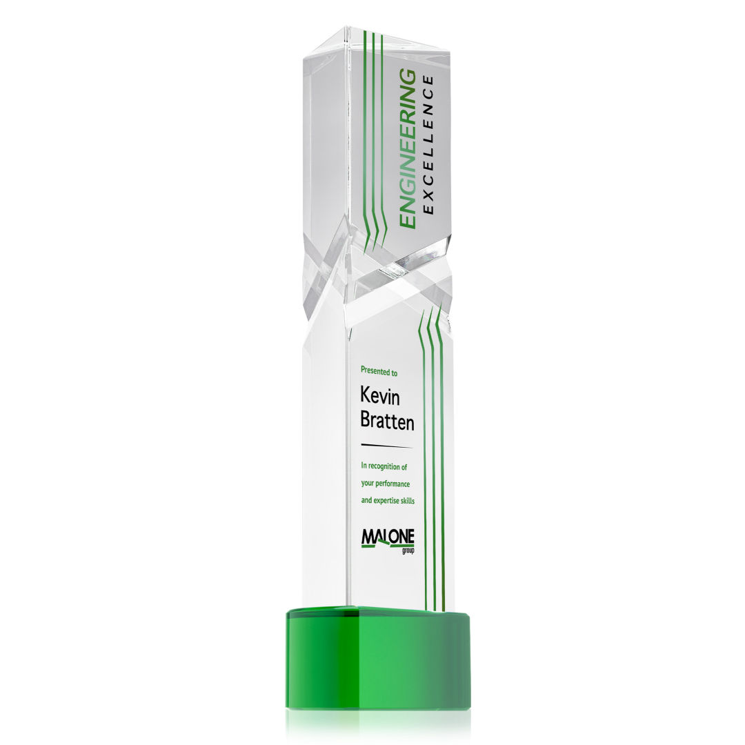 Oakham VividPrint™ Award on Paragon Base - Green 2