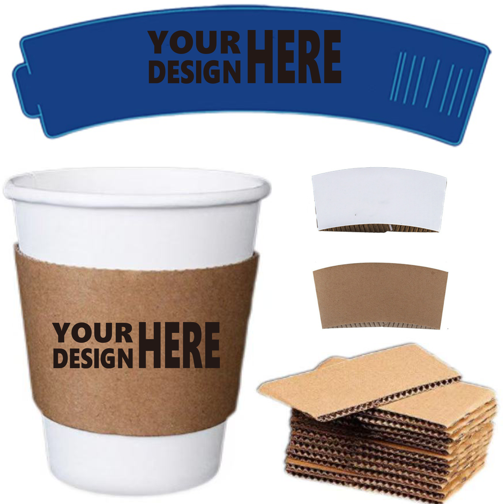 Paper Coffee Cup Sleeves ®C Disposable 3