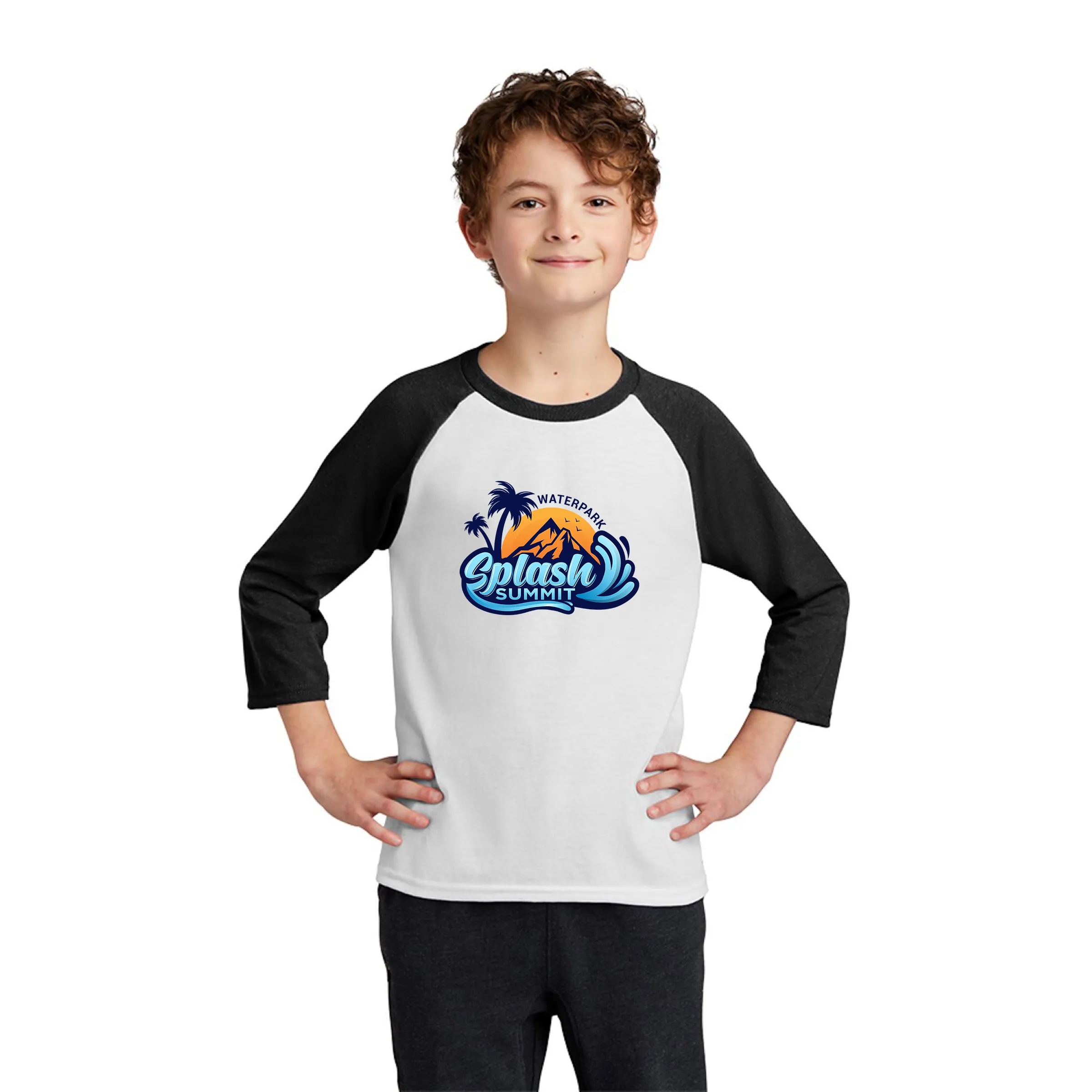 PORT & COMPANY(R) YOUTH CORE BLEND 3/4-SLEEVE RAGLAN TEE 14