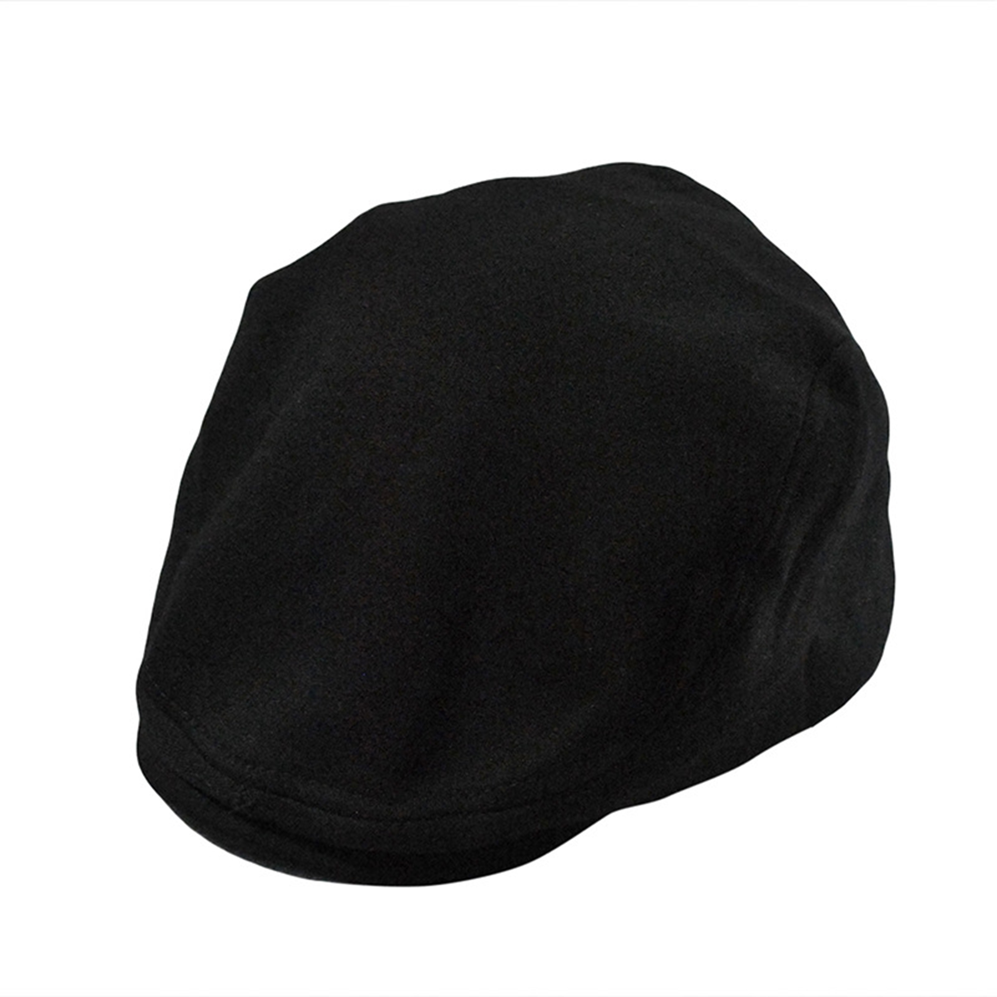 Polyester Flat Crown Newsboy Cap With Elastic Back 10.2" x 4.3" 6