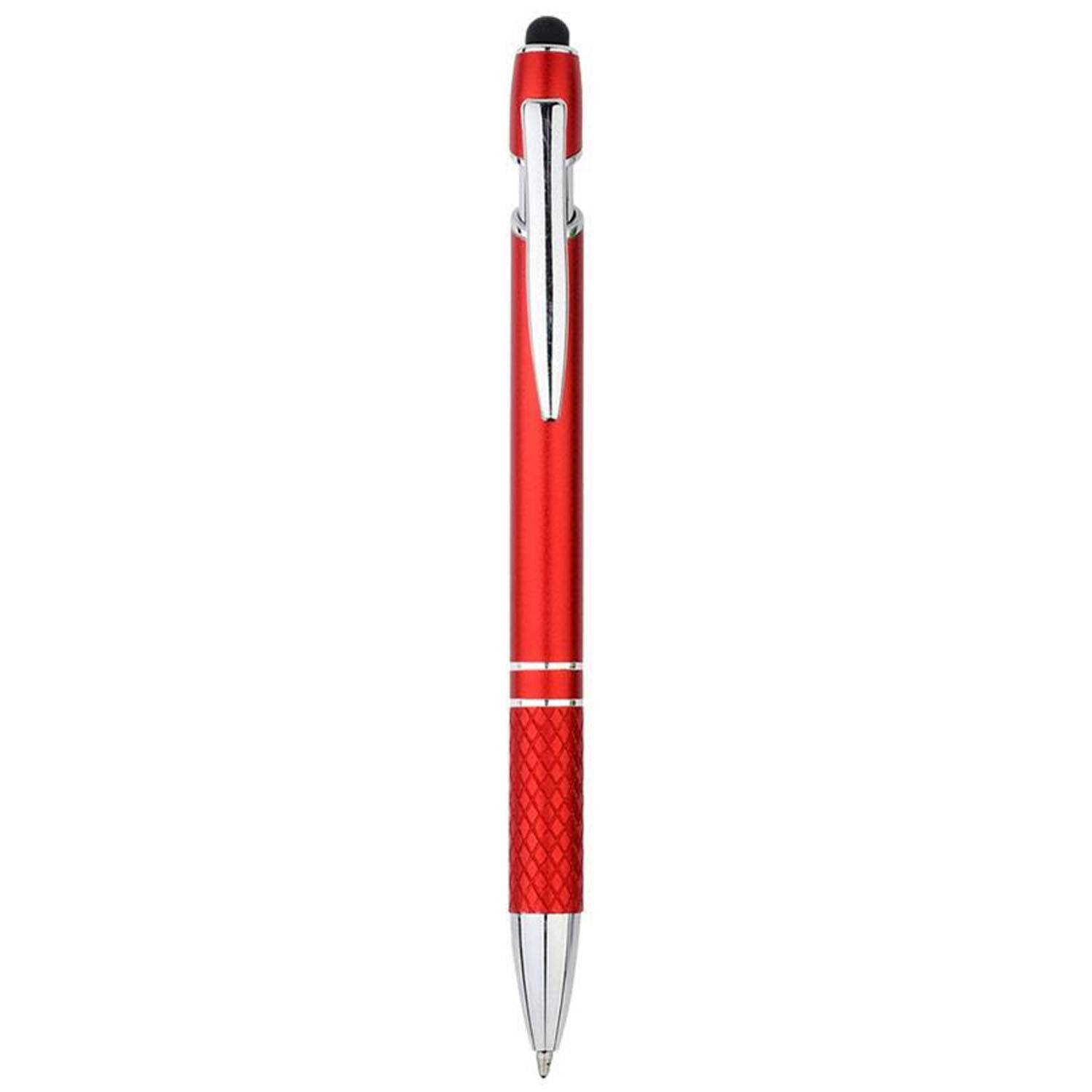 Retractable Metal Ballpoint Pen w/ Stylus 12