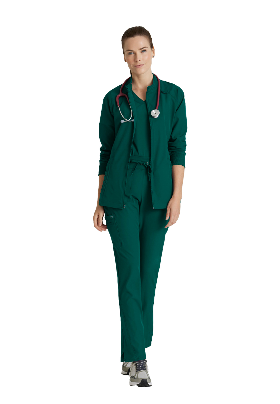 Barco One - Women's Four-Pocket Zip-Up Venture Warm-Up Scrub Jacket 27