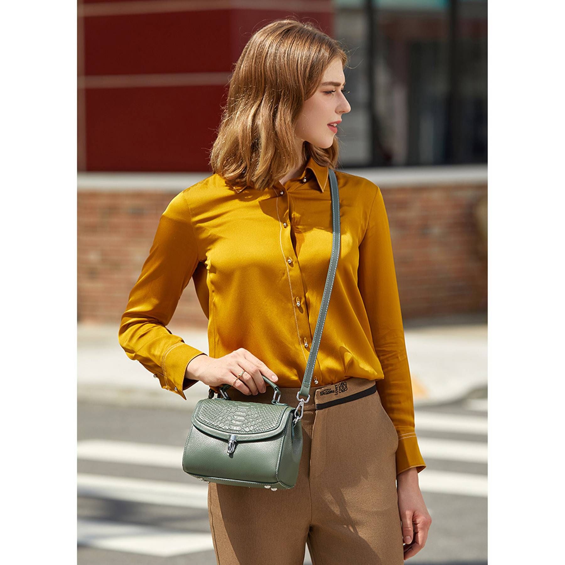 Genuine Leather Casual shoulder cross-body women's bag 3