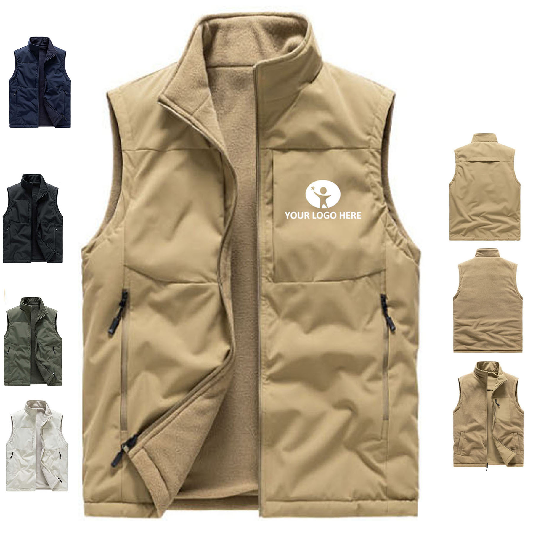Full Zip Polar Fleece Vest 5