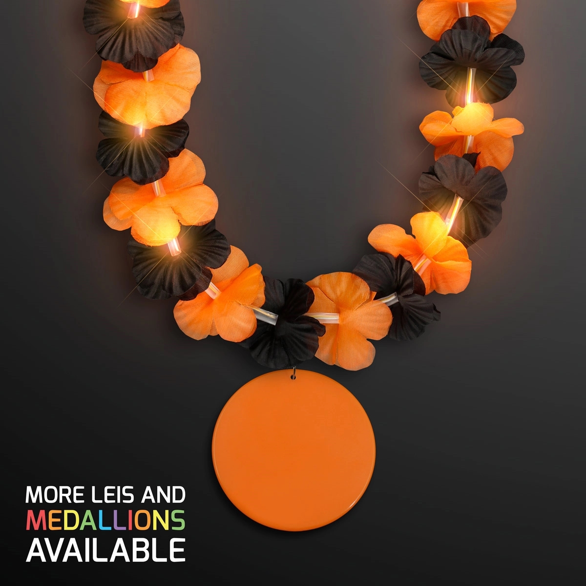 Light Up Halloween Lei with Medallion 2