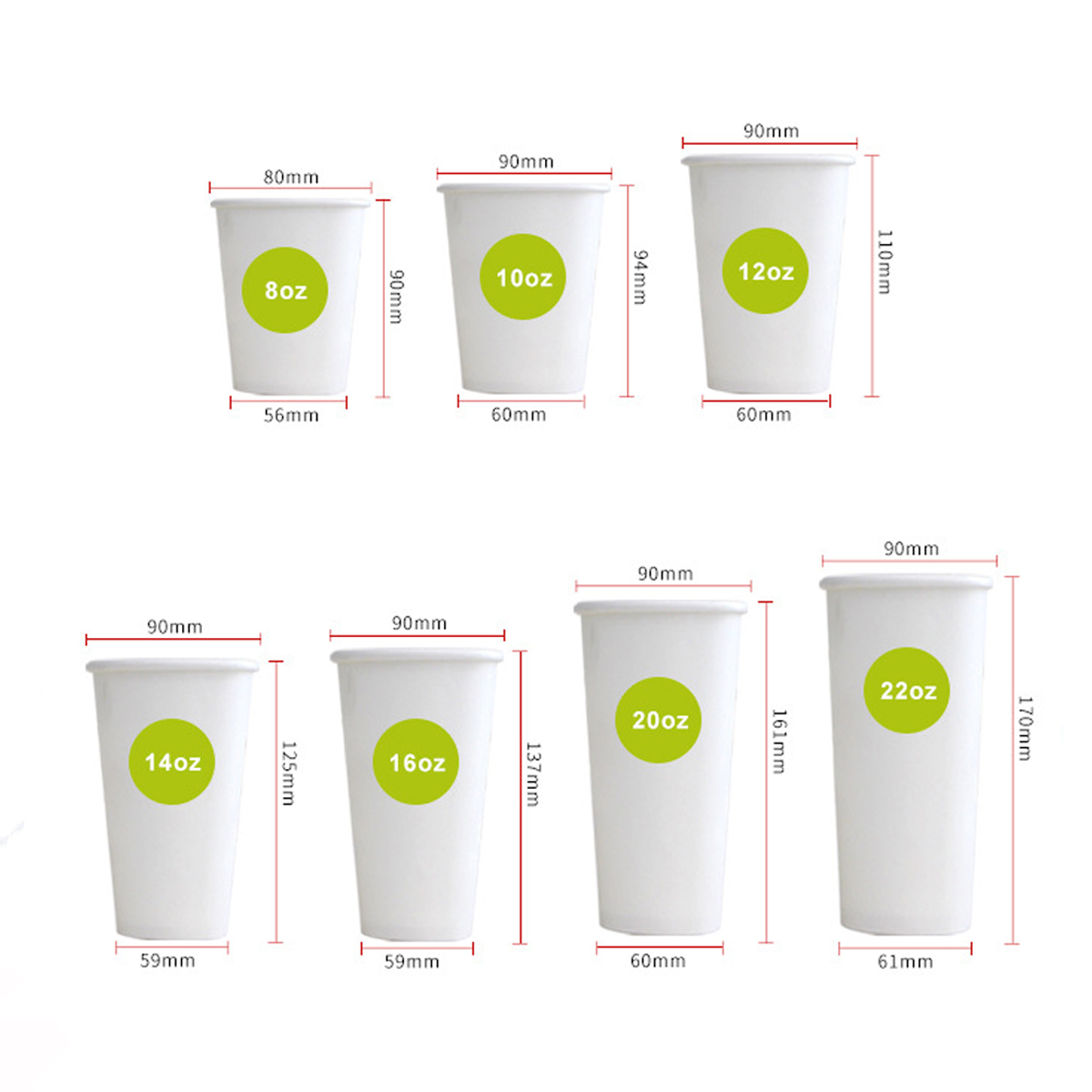 12oz. Disposable Paper Cup(Single Coating) 1