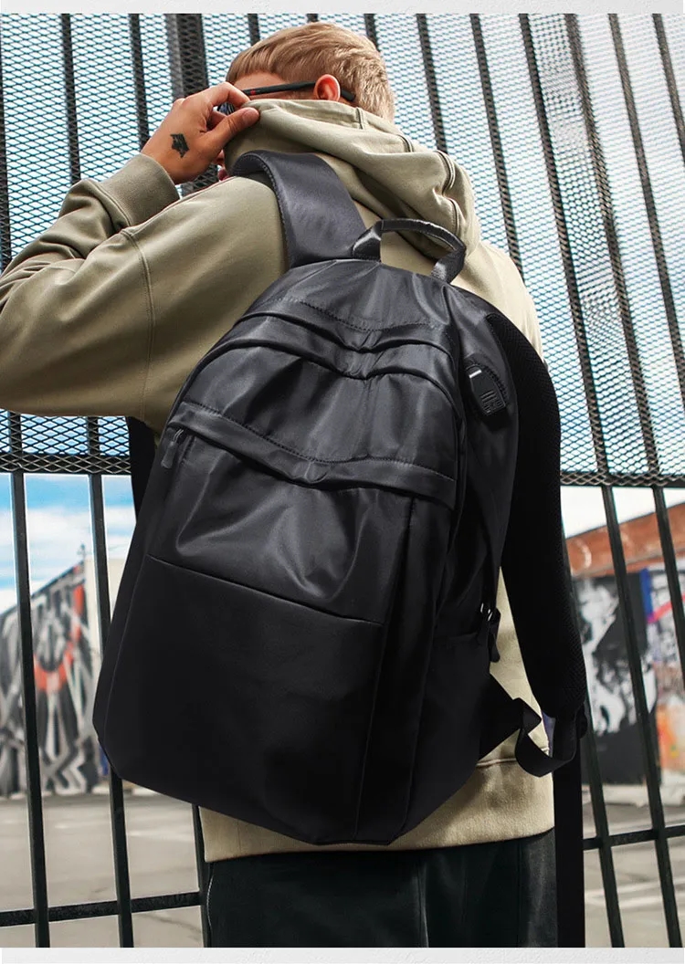 Simple Travel Laptops Backpacks With USB Charging Port 3