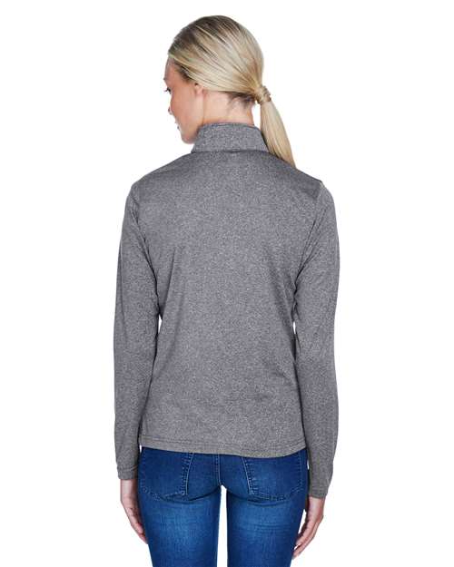 Women's Cool & Dry Heathered Performance Quarter-Zip Pullover - 8618W 49