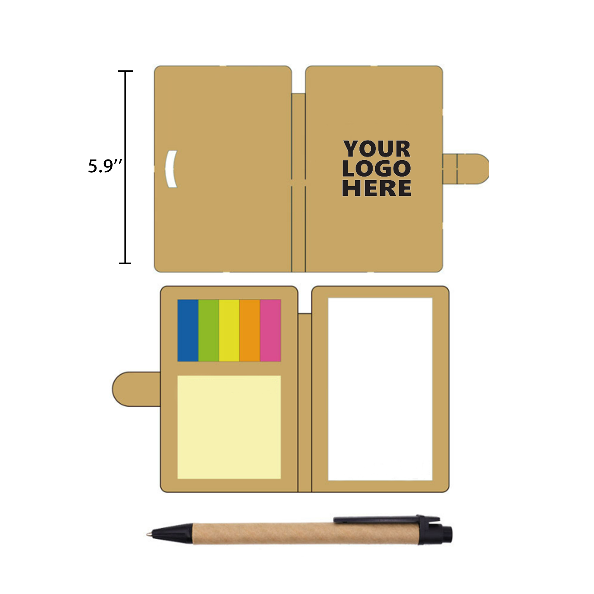 Sticky Notebook With Ballpoint Pen MOQ100 4